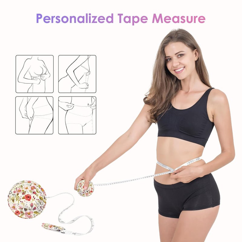Gerkia Sewing Tape Measure，Colour Printed Small Retractable Soft Measuring Tape for Tailor Cloth Fabric Body Measurements. - Image 4